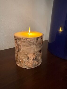 Pottery Barn Flickering Flameless Wax Pillar Candle.